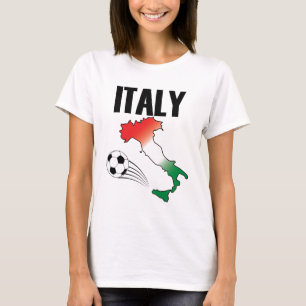 Camiseta Itália Futebol Fan Map Boot Ball