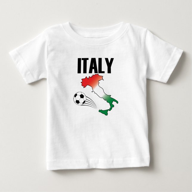 Camiseta Itália Futebol Fan Map Boot Futebol Ball (Frente)