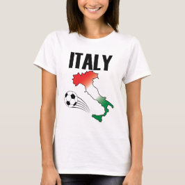 Camiseta Itália Futebol Fan Map Boot Futebol Ball