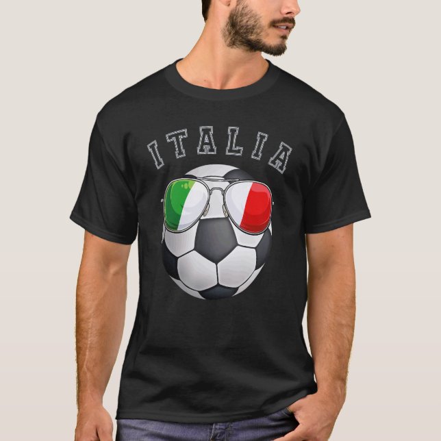 Camiseta Itália Futebol Fan Sunglass Futebol (Frente)
