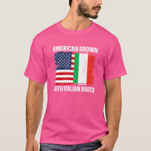 Camiseta Itália Italia American Cresceu Com Raízes Italiana