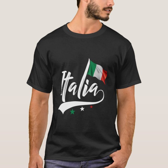 Camiseta Italia Italian Flag Italy Italiano Heritage (Frente)