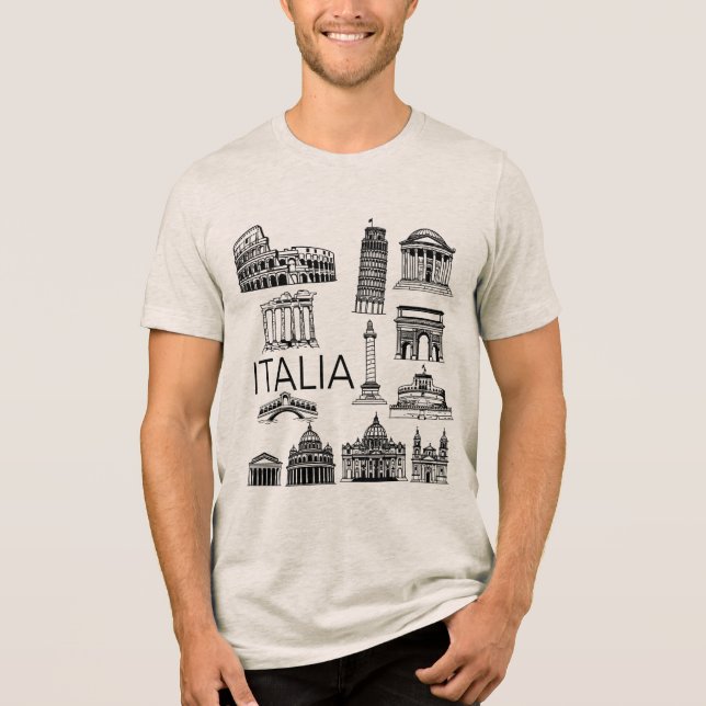 Camiseta Italia Italian Monuments  (Frente)
