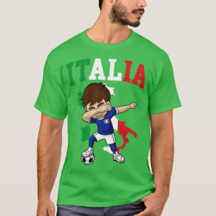 Camiseta Italia Italiana Soccer Boy Itália Flag Map