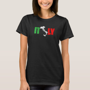Camiseta Itália Mapa Europa País Patriótico Italiano