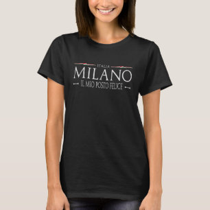 Camiseta Italia Milano My Happy Place Italiana Flag Traditi
