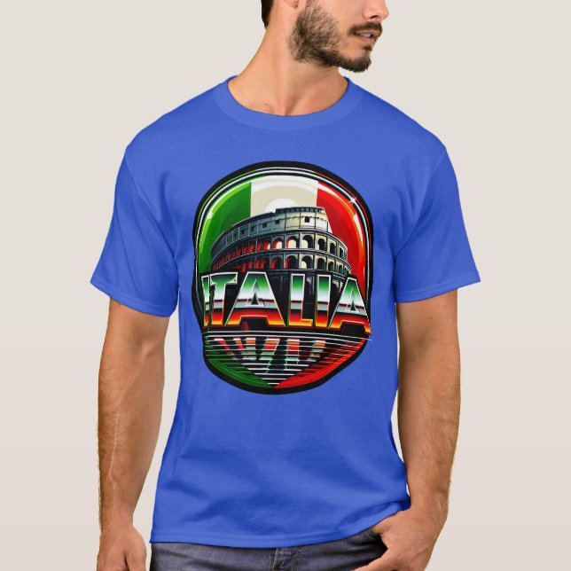 Camiseta Italia (O Colosso com bandeira italiana) (Frente)
