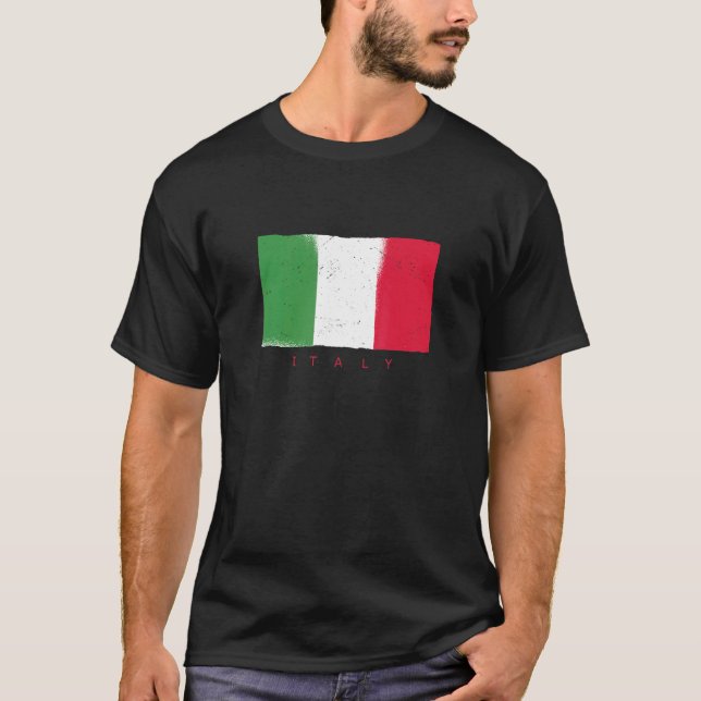 Camiseta Itália País de pavilhão Itália Itália Itália Itali (Frente)