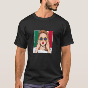 Camiseta Itália Para Menina Bandeira Italiana Para Mulheres