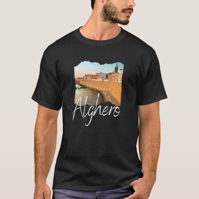 Camiseta Itália Sardenha Alghero LembrançaAlghero (Frente)