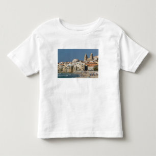 Camiseta Itália, Sicília, Cefalu, Cidade View com Duomo d
