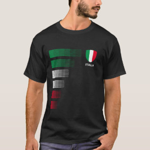 Camiseta Itália Sinalizador Emblem Orgulho Italiano Ancestr