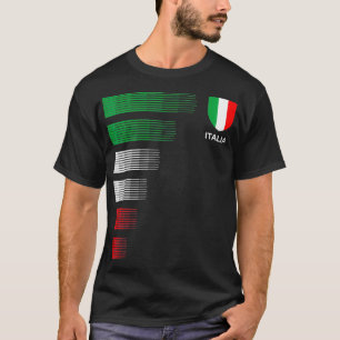 Camiseta Itália Sinalizador Emblem Orgulho Italiano Ancestr