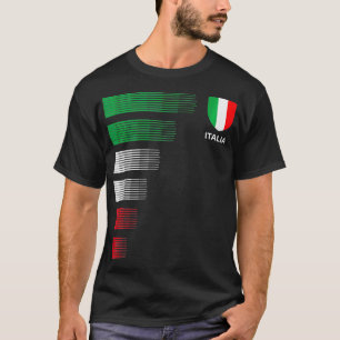Camiseta Itália Sinalizador Emblem Orgulho Italiano Ancestr