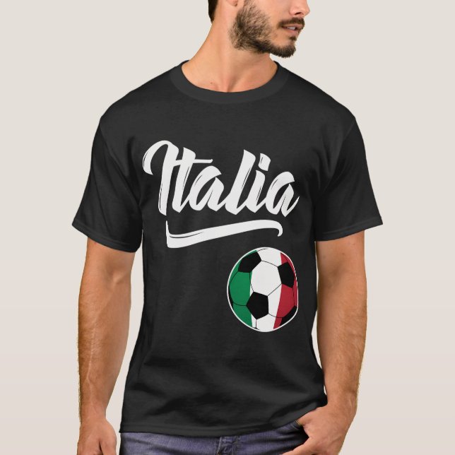 Camiseta Italia Soccer Itália Bandeira Itália Futebol Itali (Frente)
