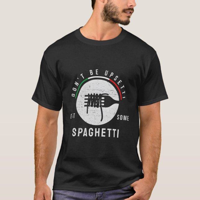 Camiseta Itália Spaghetti Pun Italia Pasta (Frente)