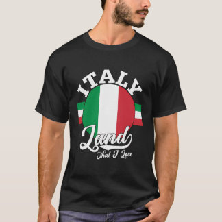 Camiseta Itália Terra Que Eu Adoro Com Bandeira Italiana P