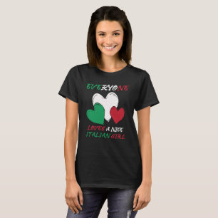 Camiseta Itália Todo Mundo Adora Uma Bela Garota Italiana