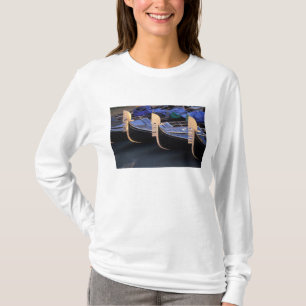 Camiseta Itália, Veneto, Veneza. Fileira de Gôndolas.