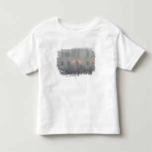 Camiseta Itália, Veneza. Uma fileira de gôndolas vistas atr