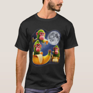 Camiseta Italian Brainrot Chimpanzini Bananini 3 Lua Estran