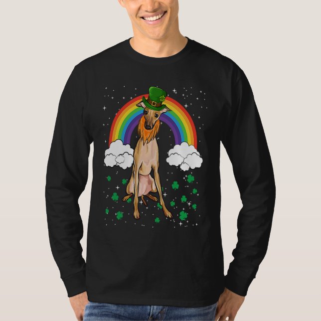 Camiseta Italian Greyhound St Patricks Day Leprechaun (Frente)