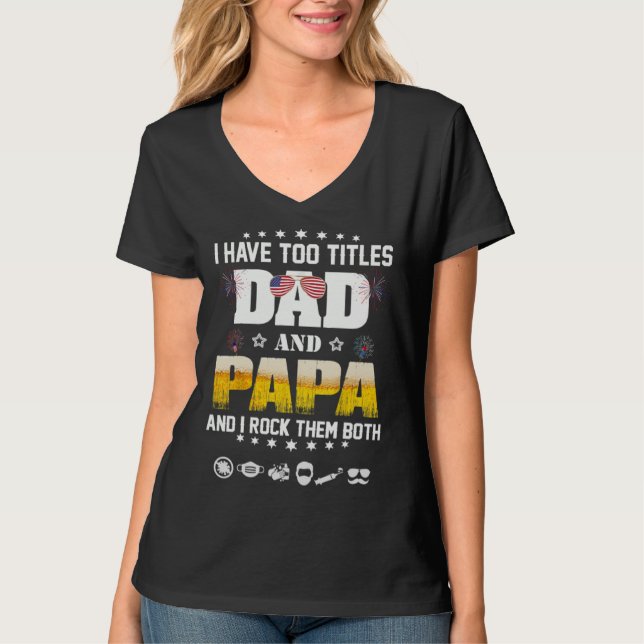 Camiseta Italian Papa American Dad  for Men Plus Size (Frente)