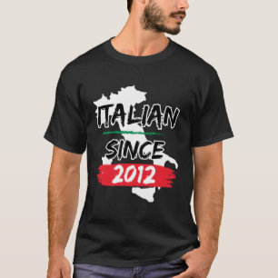 Camiseta Italiano Desde 2012 Itália Mapa Itália Itália Itál