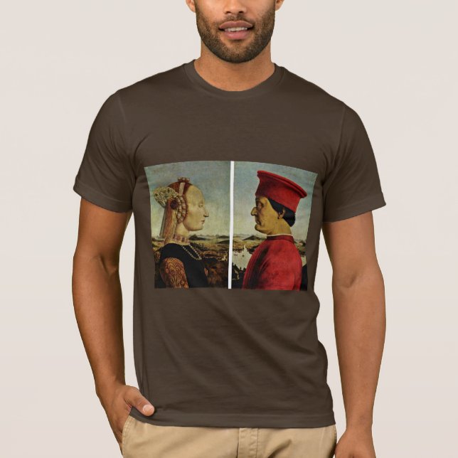 Camiseta Italiano: Di Federico da Montefeltro de Ritratto, (Frente)