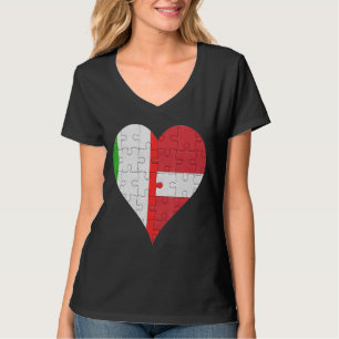 Camiseta italiano Flag Heart