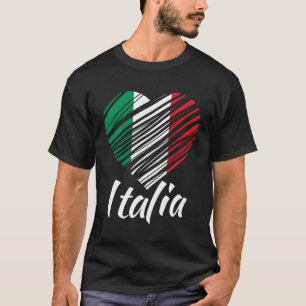 Camiseta Italiano Italiano Orgulhoso Adora Itália