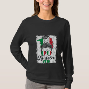 Camiseta Italiano Mensageiro Lady Funny Dizendo Bandeira It