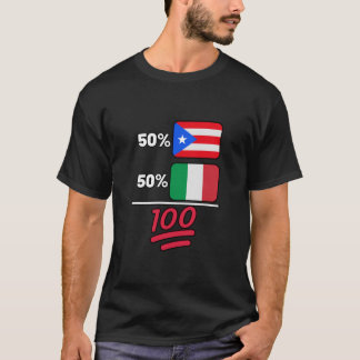 Camiseta Italiano Plus Puerto Rican Mix Heritage