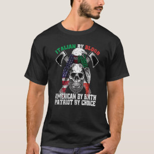 Camiseta Italiano Por Blood American Por Nascimento Patriot