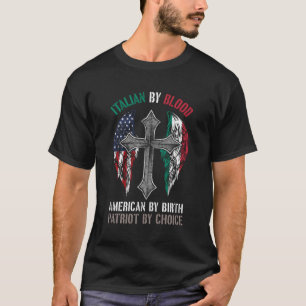 Camiseta Italiano Por Blood American Por Nascimento Patriot