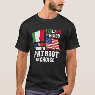 Camiseta Italiano Por Blood American Por Nascimento Patriot