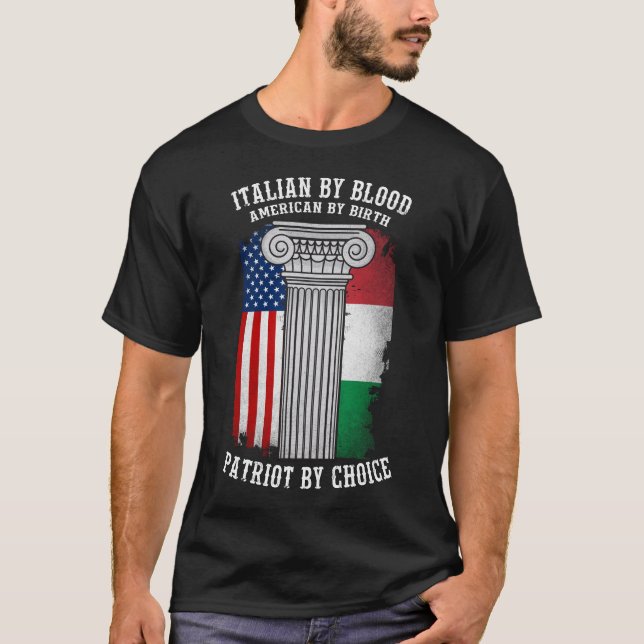 Camiseta Italiano Por Sangue, Americano Por Nascimento, Pat (Frente)