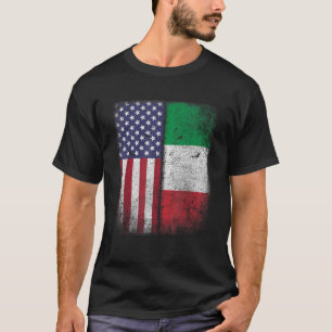 Camiseta Italiano Roots American Nascer Italia Usa Flag Ame