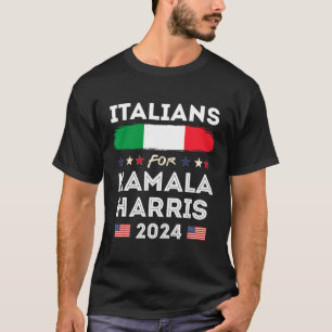 Camiseta Italianos Para Kamala Harris 2024 Bandeira Italia