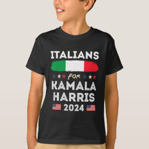 Camiseta Italianos Para Kamala Harris 2024 Italia Flag Patr