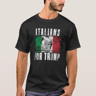 Camiseta Italianos por Trump American e Itália Patriótico T