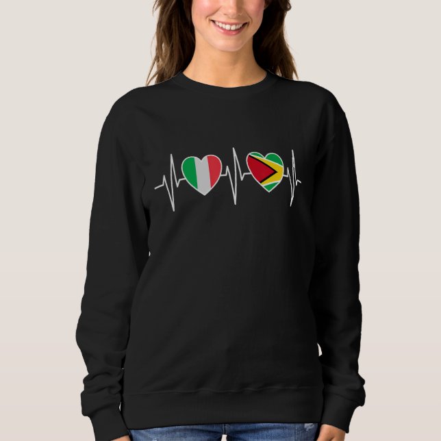Camiseta Italy And Guyana Guyanese Flag Flags (Frente)