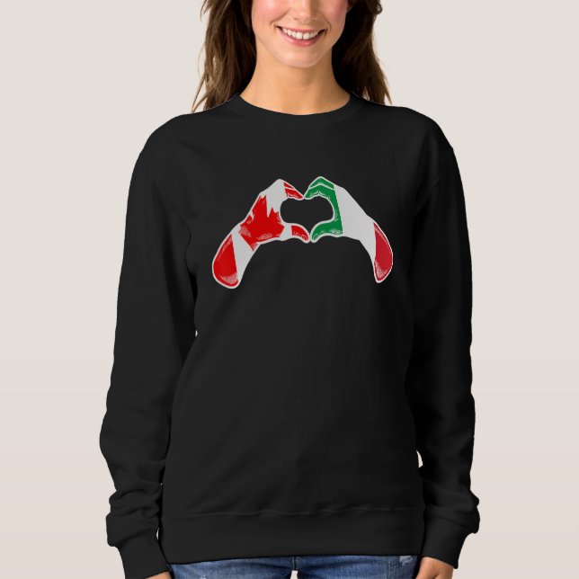 Camiseta Italy Canada Flag Italian Canadian Heart (Frente)