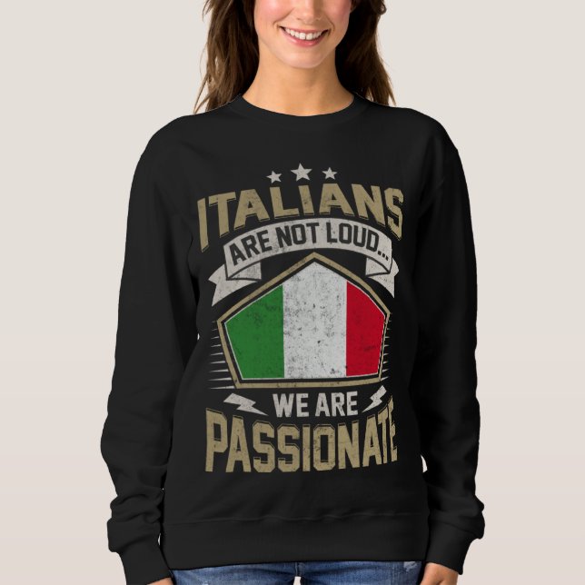 Camiseta Italy Flag Passionate Italians Girls & Women (Frente)