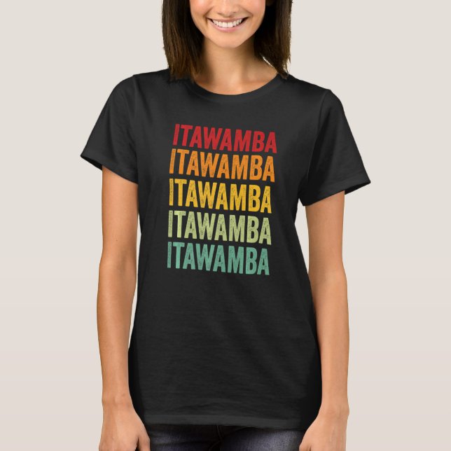 Camiseta Itawamba County Mississippi Rainbow Text (Frente)