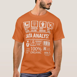 Camiseta Item de Oferta de Trabalho de Multitarefa do Anali