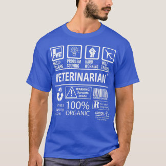 Camiseta Item de Oferta de Trabalho de Multitarefa Veteriná