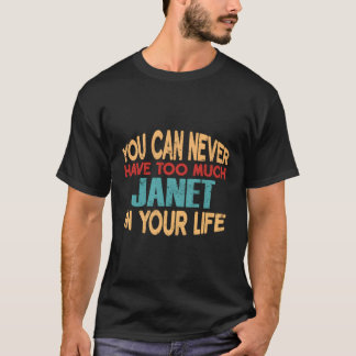 Camiseta Item de Piada do Nome Personalizado Janet