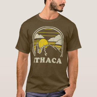 Camiseta Ithaca New York NY Vintage Hiking Mountains