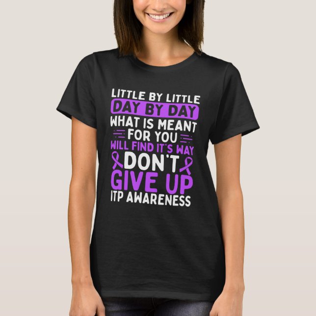 Camiseta ITP Awareness Warrior Fighter Purple Ribbon (Frente)